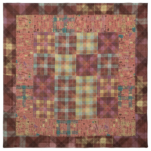 женский шерстяные платок павловопосадская платочная мануфактура, бордовый