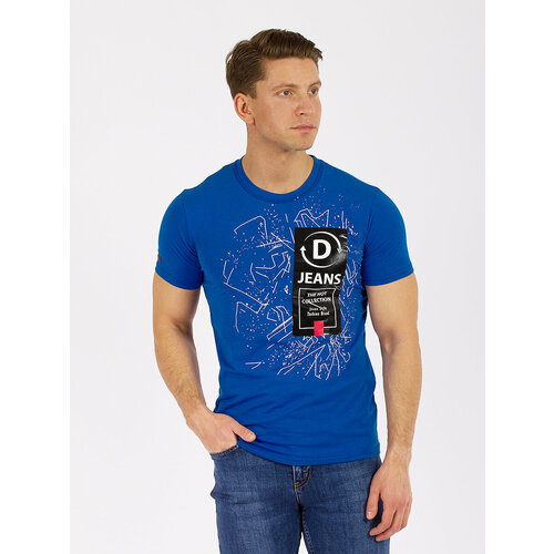 мужская футболка с рисунком dairos, синяя