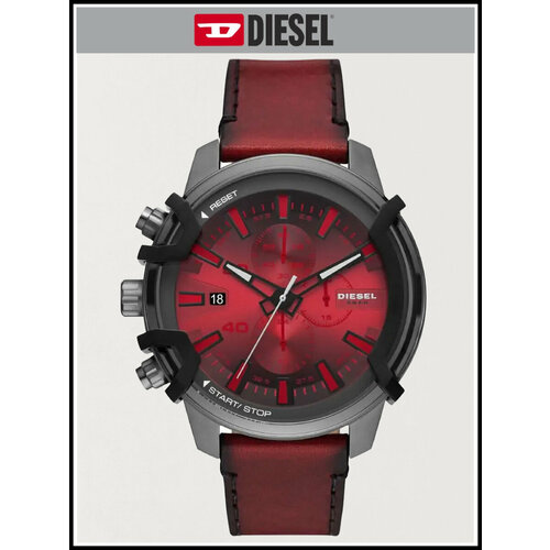 мужские часы diesel, бордовые