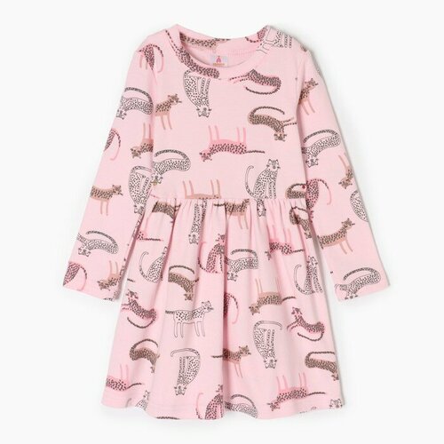 повседневные платье ивашка для девочки, розовое