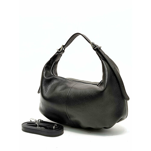женская кожаные сумка steffalini, черная