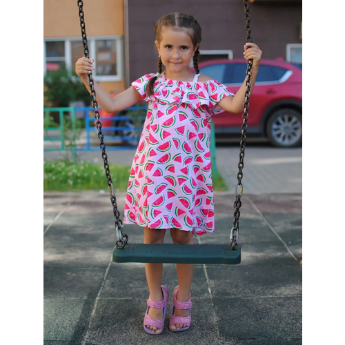 повседневные платье россия для девочки, розовое