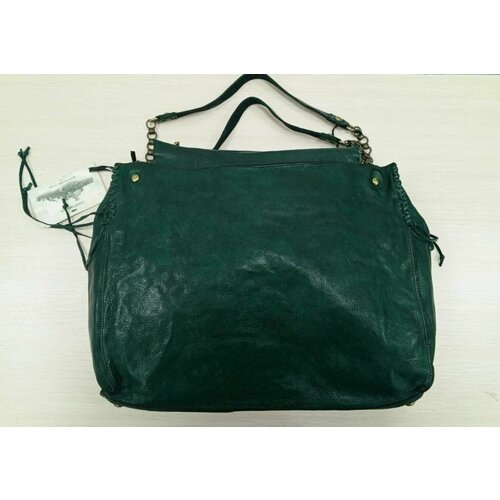 женская кожаные сумка campomaggi, зеленая