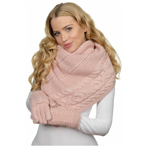 женский шерстяные шарф lambonika, розовый
