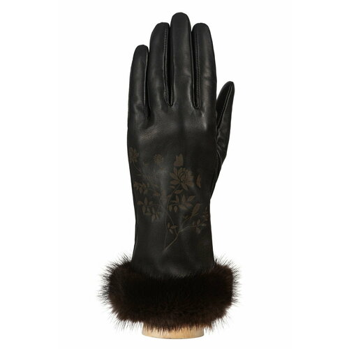 женские кожаные перчатки montego, коричневые