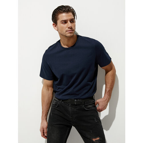 мужская футболка с коротким рукавом omsa, синяя