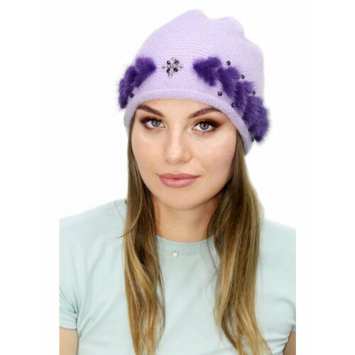 женская вязаные шапка lemmexfox, фиолетовая