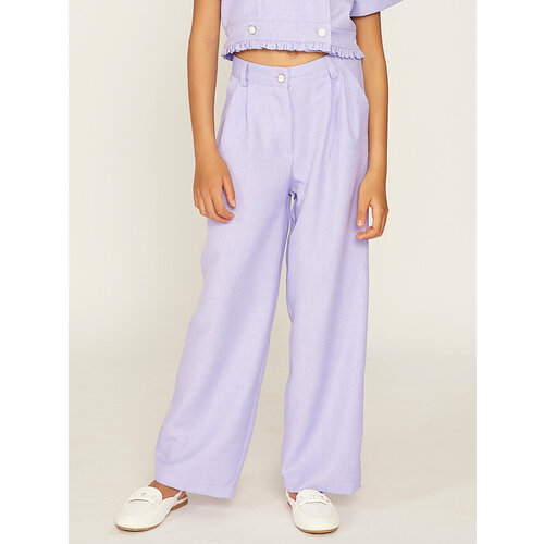 брюки y-clu’ для девочки, фиолетовые