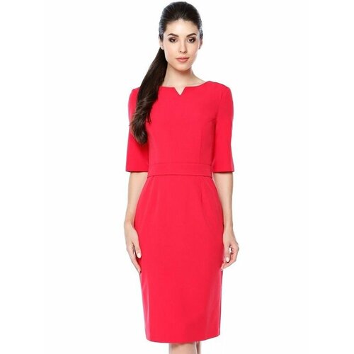 женское платье для офиса shemart, красное