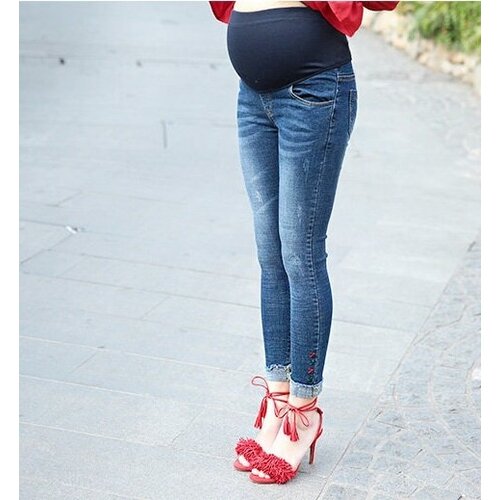 женские джинсы и брюки с высокой посадкой китай, синие