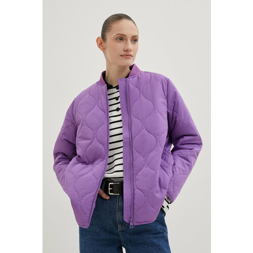 женская куртка стеганные finn flare, фиолетовая
