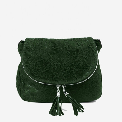 женская кожаные сумка roberta firenze, зеленая