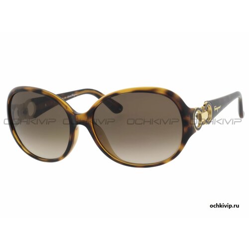 женские солнцезащитные очки salvatore ferragamo, коричневые