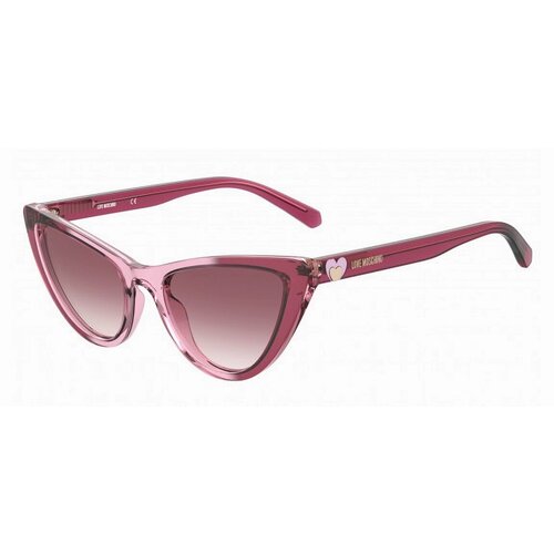 женские солнцезащитные очки love moschino, розовые