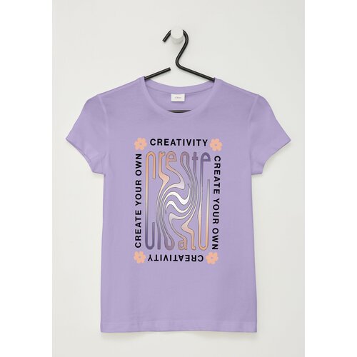 футболка s.oliver для девочки, пурпурная