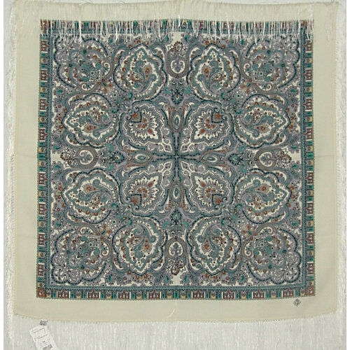 женский шерстяные шарф оао "павловопосадская платочная мануфактура", серый