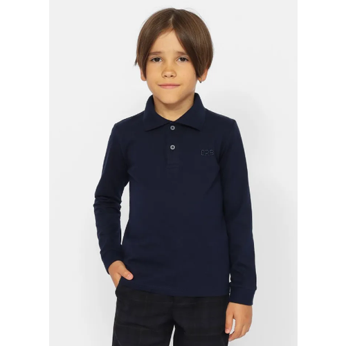 рубашка с длинным рукавом cherubino для мальчика, синяя