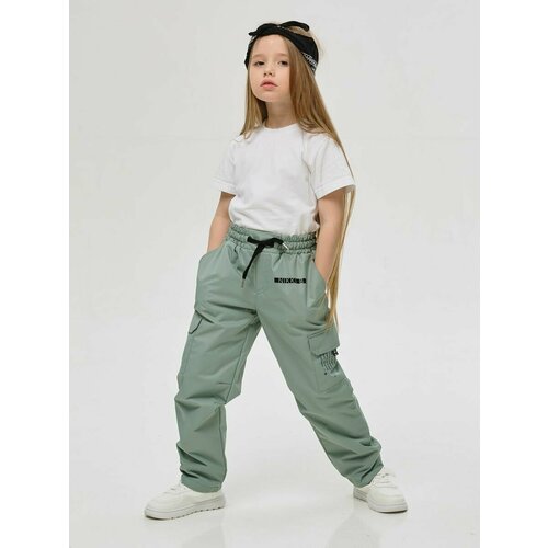 брюки джоггеры nikki bambino для девочки, зеленые