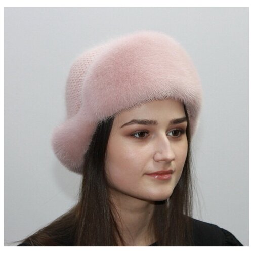 женская вязаные шапка мария, розовая