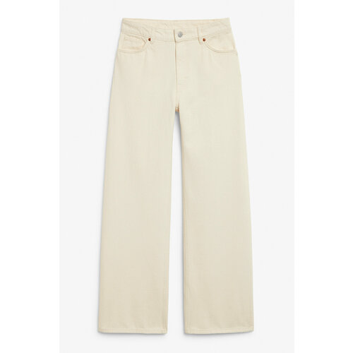 женские джинсы с высокой посадкой monki / cole haan, белые