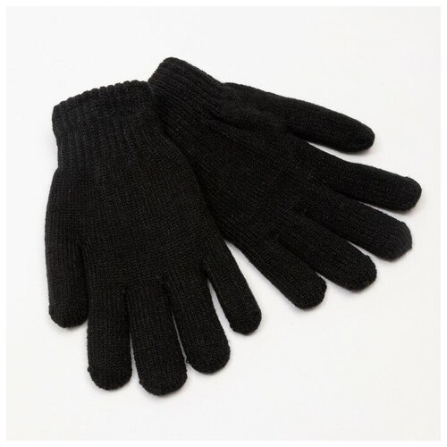 женские вязаные перчатки hobbyline, черные