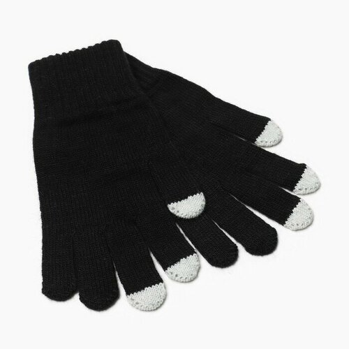 женские вязаные перчатки бараноwool, черные