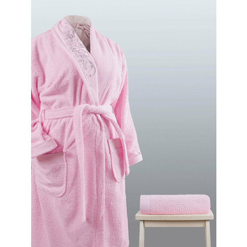 женский халат safia home, розовый