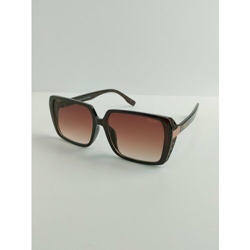 женские квадратные солнцезащитные очки shapo-sp, коричневые