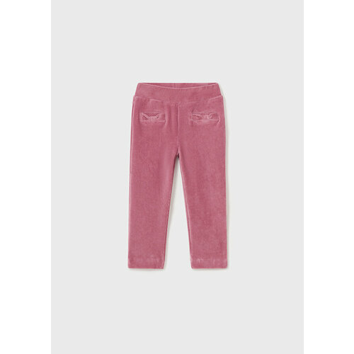 прямые брюки mayoral для девочки, розовые