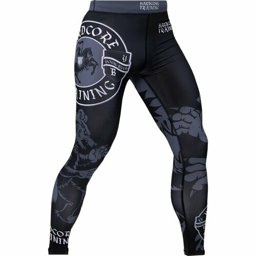 мужские кожаные брюки hardcore training, черные