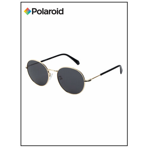 мужские круглые солнцезащитные очки polaroid, золотые