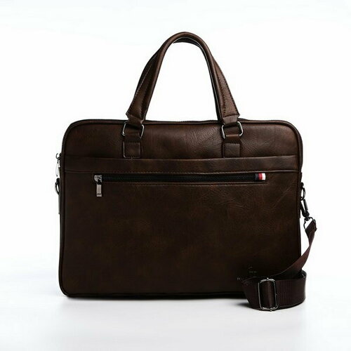 мужская кожаные сумка сима-лэнд, коричневая