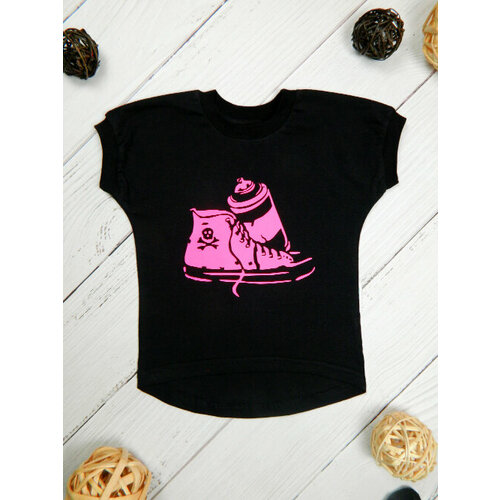футболка с принтом babymaya для девочки, розовая