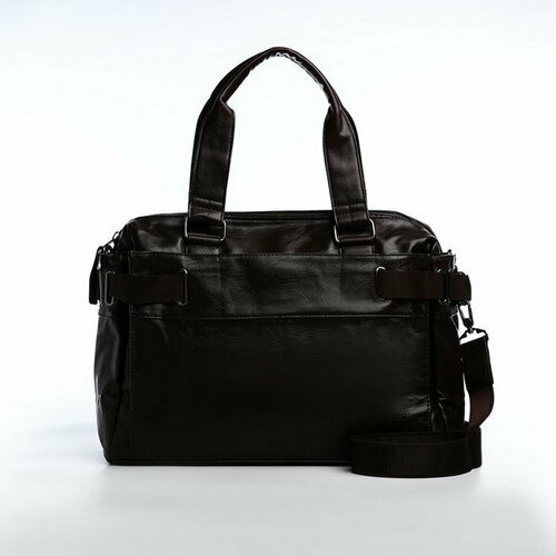 мужская кожаные сумка сима-лэнд, черная