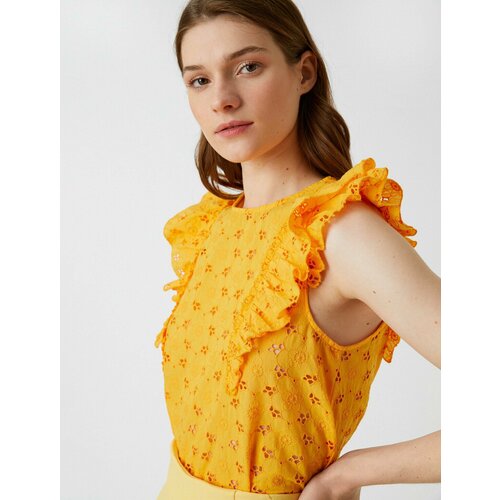 женская футболка koton, желтая