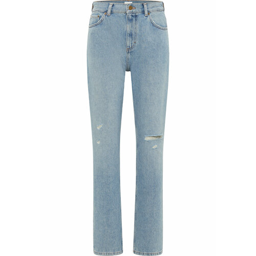 женские прямые джинсы mustang, синие