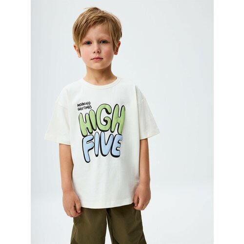 футболка с коротким рукавом sela для мальчика, бежевая