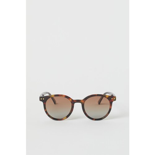 женские круглые солнцезащитные очки h&m, коричневые