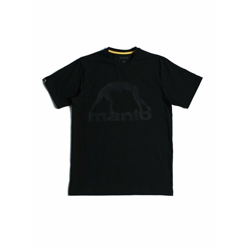 мужская футболка с круглым вырезом manto, черная