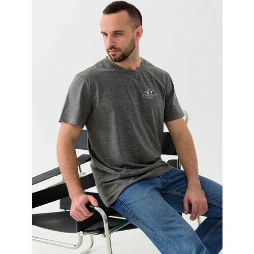мужская футболка с коротким рукавом оптима трикотаж, серая