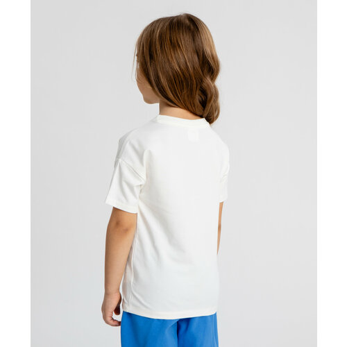 футболка button blue для девочки, бежевая