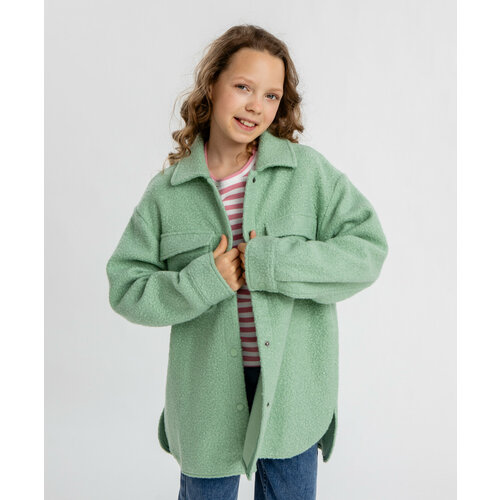 куртка button blue для девочки, зеленая
