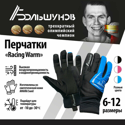 мужские сноубордические перчатки александр большунов, синие