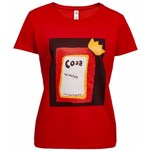женская футболка принтэссенция, красная