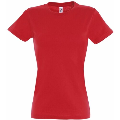 женская футболка sol’s, красная