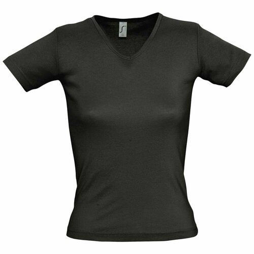 женская футболка sol’s, черная