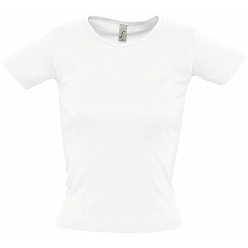 женская футболка с круглым вырезом sol’s, белая