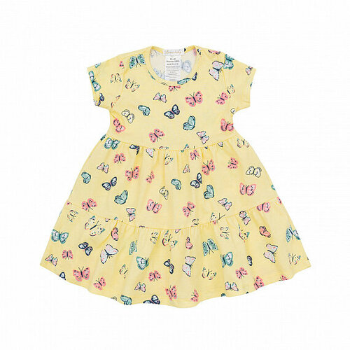 платье мини мамин малыш для девочки, желтое