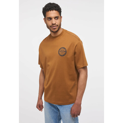 мужская футболка с принтом mustang, коричневая