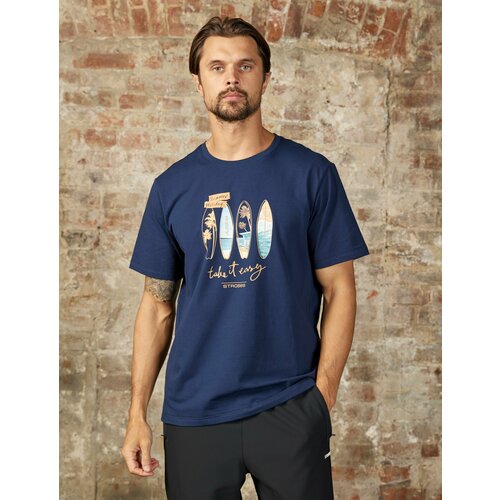 мужская спортивные футболка strobbs, синяя